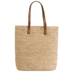 ❗️LAST ONE ❗️Tommy Bahama Raffia Large Tote w Leather Straps